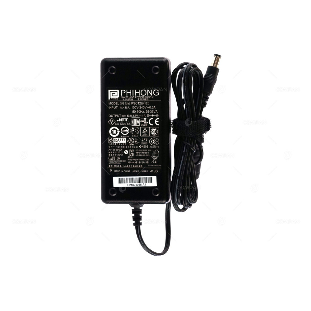PSC12U-120 JET PHIHONG 12W 12V 1A 5.5MM X 2.5MM AC/DC ADAPTER -